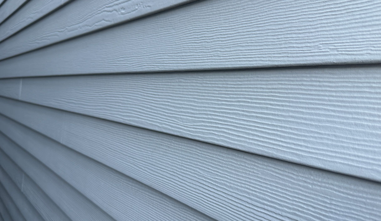 Vinyl-Siding Close up of light blue vinyl siding