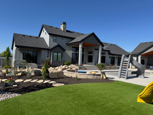 Beautiful Stonework in Backyard