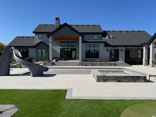Beautiful Stonework in Backyard